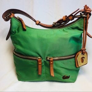 Dooney & Bourke Green Nylon Pockets Shoulder Bag